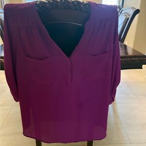 torrid Purple V-Neck Pullover Blouse